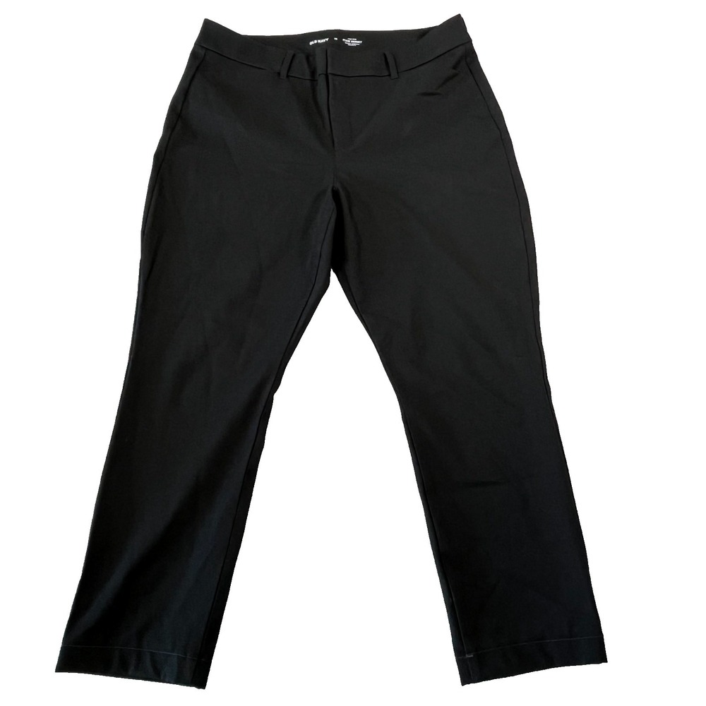 Old‎ Navy Pixie Skinny High Rise Ankle Pants Womens 16 Black Cotton Stretch